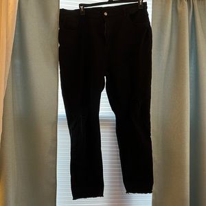 SHEIN curve 4xl black distressed jean